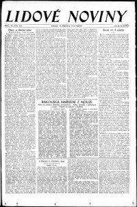 Lidov noviny z 14.3.1933, edice 1, strana 1