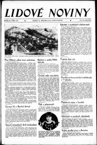 Lidov noviny z 14.3.1933, edice 2, strana 1