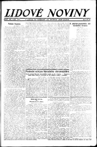 Lidov noviny z 14.4.1920, edice 1, strana 1