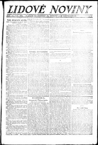Lidov noviny z 14.4.1920, edice 2, strana 1