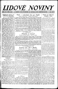 Lidov noviny z 14.4.1921, edice 3, strana 1