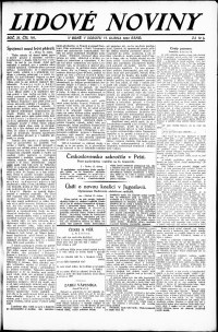 Lidov noviny z 14.4.1923, edice 1, strana 1