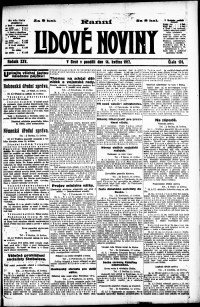 Lidov noviny z 14.5.1917, edice 1, strana 1
