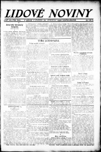 Lidov noviny z 14.5.1920, edice 2, strana 1