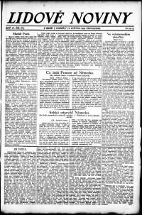 Lidov noviny z 14.5.1923, edice 2, strana 1