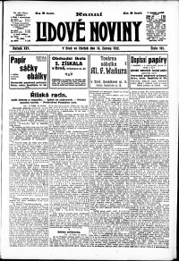 Lidov noviny z 14.6.1917, edice 1, strana 1