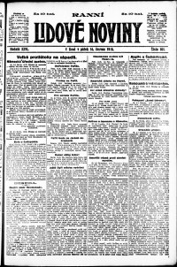 Lidov noviny z 14.6.1918, edice 1, strana 1