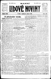 Lidov noviny z 14.6.1919, edice 1, strana 1