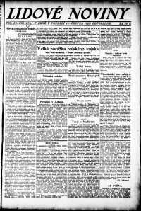 Lidov noviny z 14.6.1920, edice 2, strana 1