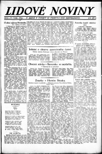 Lidov noviny z 14.6.1921, edice 1, strana 1