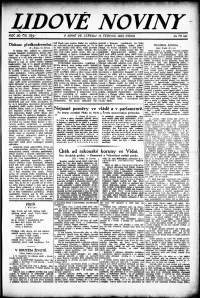 Lidov noviny z 14.6.1922, edice 2, strana 1