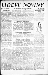 Lidov noviny z 14.6.1924, edice 1, strana 1