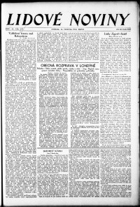 Lidov noviny z 14.6.1933, edice 1, strana 1