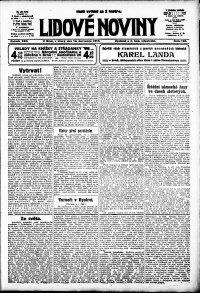 Lidov noviny z 14.7.1914, edice 3, strana 1