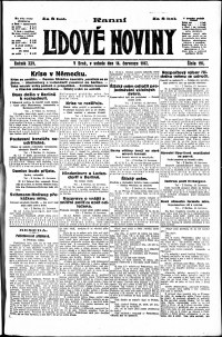 Lidov noviny z 14.7.1917, edice 1, strana 1