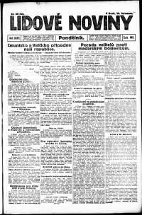Lidov noviny z 14.7.1919, edice 1, strana 1