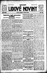 Lidov noviny z 14.7.1919, edice 2, strana 1