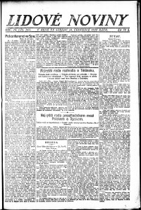 Lidov noviny z 14.7.1920, edice 1, strana 1