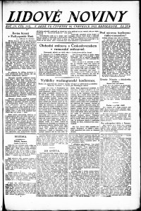 Lidov noviny z 14.7.1921, edice 2, strana 1