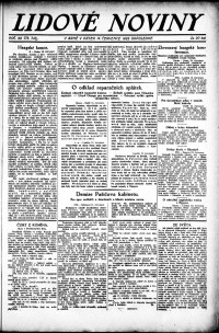 Lidov noviny z 14.7.1922, edice 2, strana 1