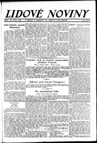 Lidov noviny z 14.8.1920, edice 1, strana 1