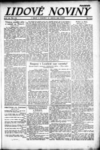 Lidov noviny z 14.8.1922, edice 1, strana 1