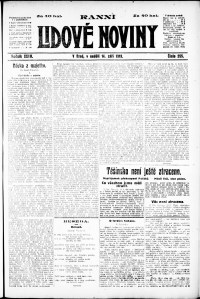 Lidov noviny z 14.9.1919, edice 1, strana 1