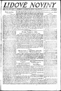 Lidov noviny z 14.9.1920, edice 1, strana 1