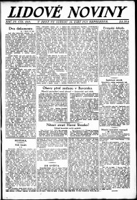 Lidov noviny z 14.9.1921, edice 2, strana 1