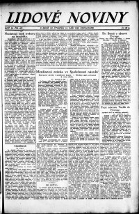 Lidov noviny z 14.9.1922, edice 2, strana 1