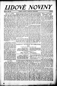 Lidov noviny z 14.9.1923, edice 2, strana 1