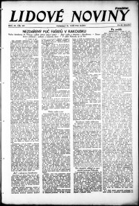 Lidov noviny z 14.9.1931, edice 2, strana 1