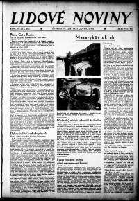 Lidov noviny z 14.9.1933, edice 2, strana 1