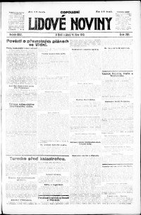 Lidov noviny z 14.10.1919, edice 2, strana 1