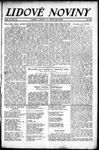 Lidov noviny z 14.10.1922, edice 1, strana 1
