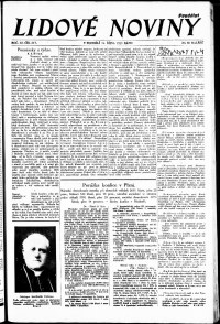 Lidov noviny z 14.10.1929, edice 1, strana 1