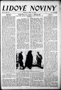 Lidov noviny z 14.10.1934, edice 1, strana 1