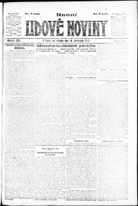 Lidov noviny z 14.11.1917, edice 1, strana 1