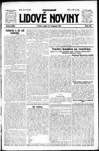 Lidov noviny z 14.11.1919, edice 2, strana 1
