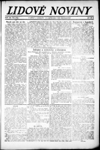 Lidov noviny z 14.11.1921, edice 2, strana 1