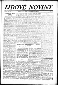 Lidov noviny z 14.11.1923, edice 1, strana 1