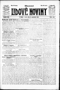 Lidov noviny z 14.12.1917, edice 1, strana 1