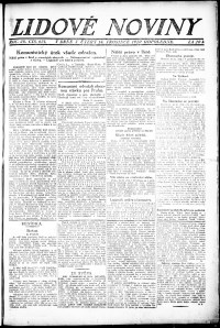 Lidov noviny z 14.12.1920, edice 1, strana 1