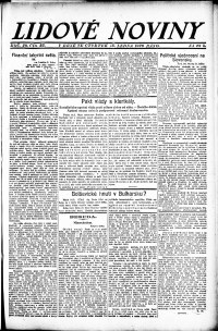 Lidov noviny z 15.1.1920, edice 1, strana 1