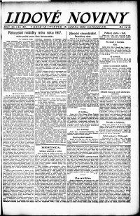 Lidov noviny z 15.1.1920, edice 2, strana 1