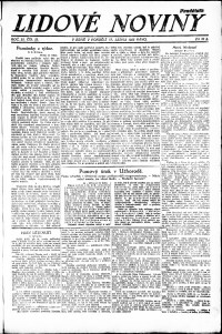 Lidov noviny z 15.1.1923, edice 1, strana 1