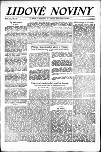 Lidov noviny z 15.1.1923, edice 2, strana 1