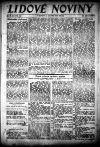 Lidov noviny z 15.1.1924, edice 1, strana 1