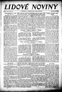 Lidov noviny z 15.1.1924, edice 2, strana 1