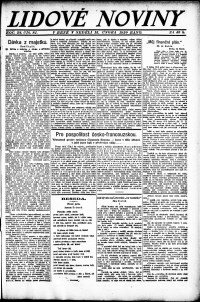 Lidov noviny z 15.2.1920, edice 1, strana 1